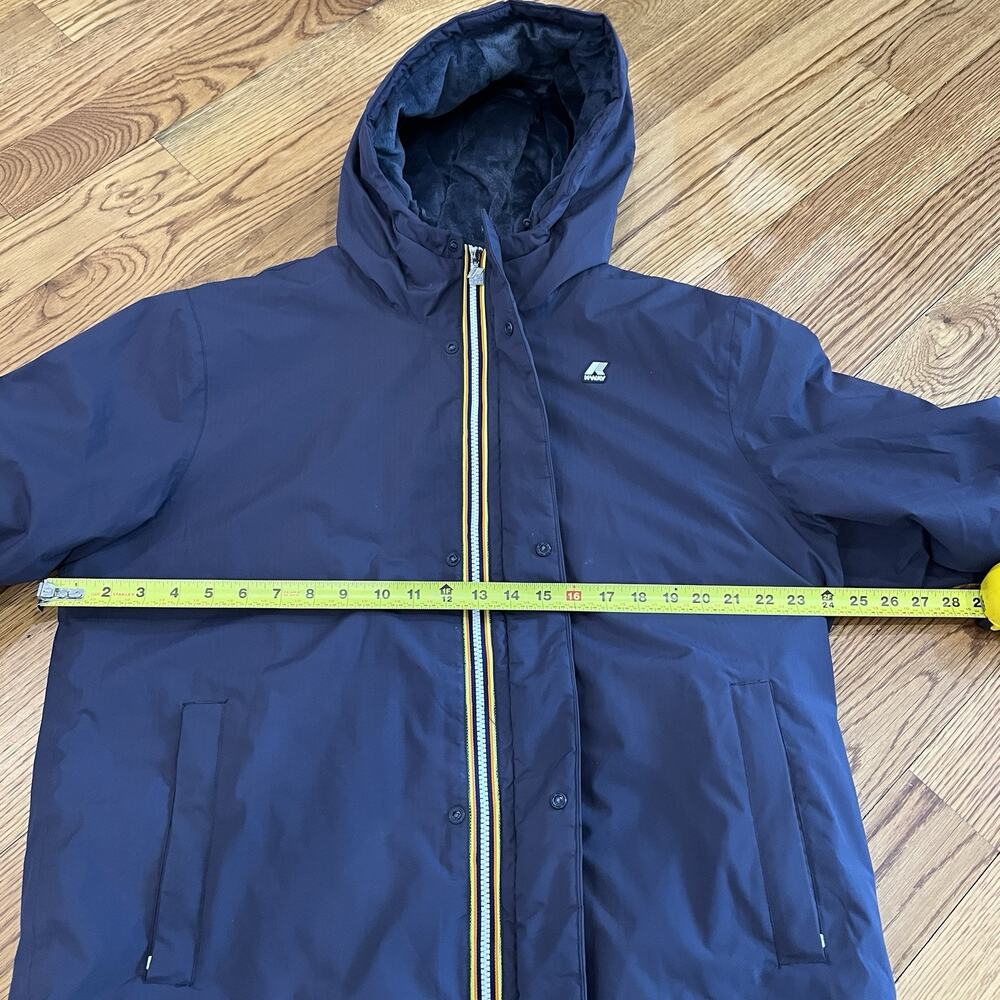 K-WAY Jack Ripstop Marmotta Full‎ Zip Fleece Lined Jacket Navy Blue Size XL - Picture 15 of 16